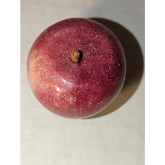 Vintage Red Marble Apple Paperweight Heavy Decorative Teacher Hostess Gift - Picture 4 of 7